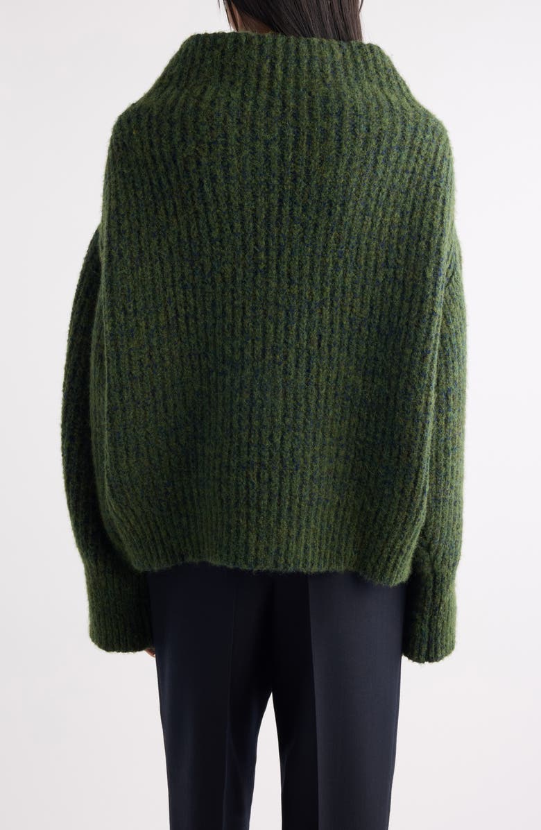 Dries Van Noten Teubina Embellished Oversize Sweater, Alternate, color, Dark Green