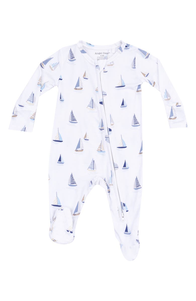 Angel Dear Sailboat Print Footie, Main, color, 