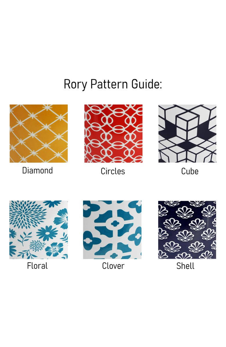 Elama Rory 6 Piece 16 Ounce Assorted Design Stoneware Mug Set, Alternate, color, Assorted