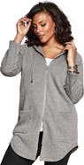 Roaman's Fleece Zip Hoodie Sweatshirt