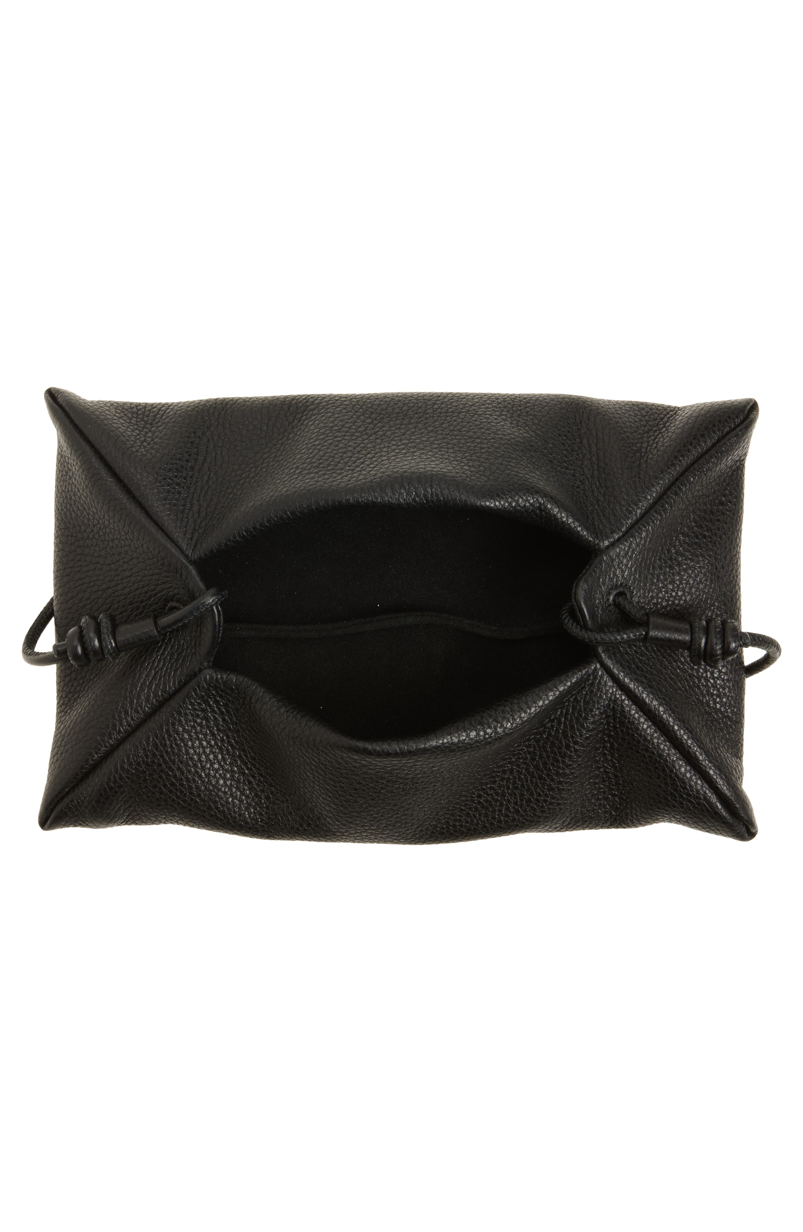 Altuzarra Mini Origami Leather Crossbody Bag, Alternate, color, Black