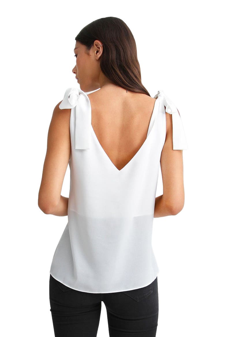 Feel For You V-Neck Top, Alternate, color, White