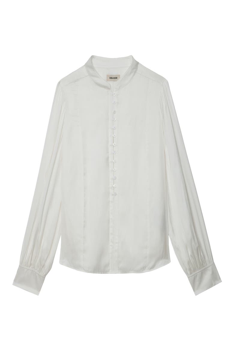 Twina Satin Pullover Shirt, Alternate, color, JUDO