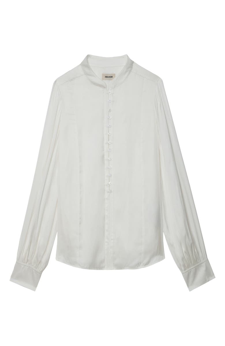 Zadig & Voltaire Twina Satin Pullover Shirt, Alternate, color, 