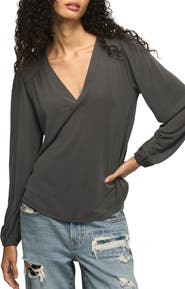 Lucky Brand Gathered Sandwash Modal Blend Top