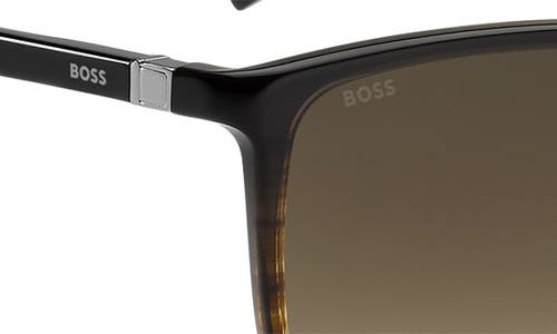 Hugo Boss Boss 56mm Ombré Square Sunglasses In Brown