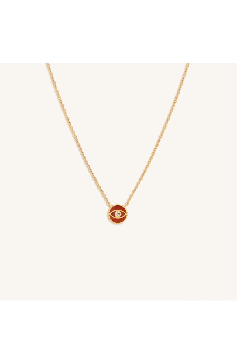 Karma and Luck Eloquent Heart Carnelian Evil Eye Necklace, Main, color, 