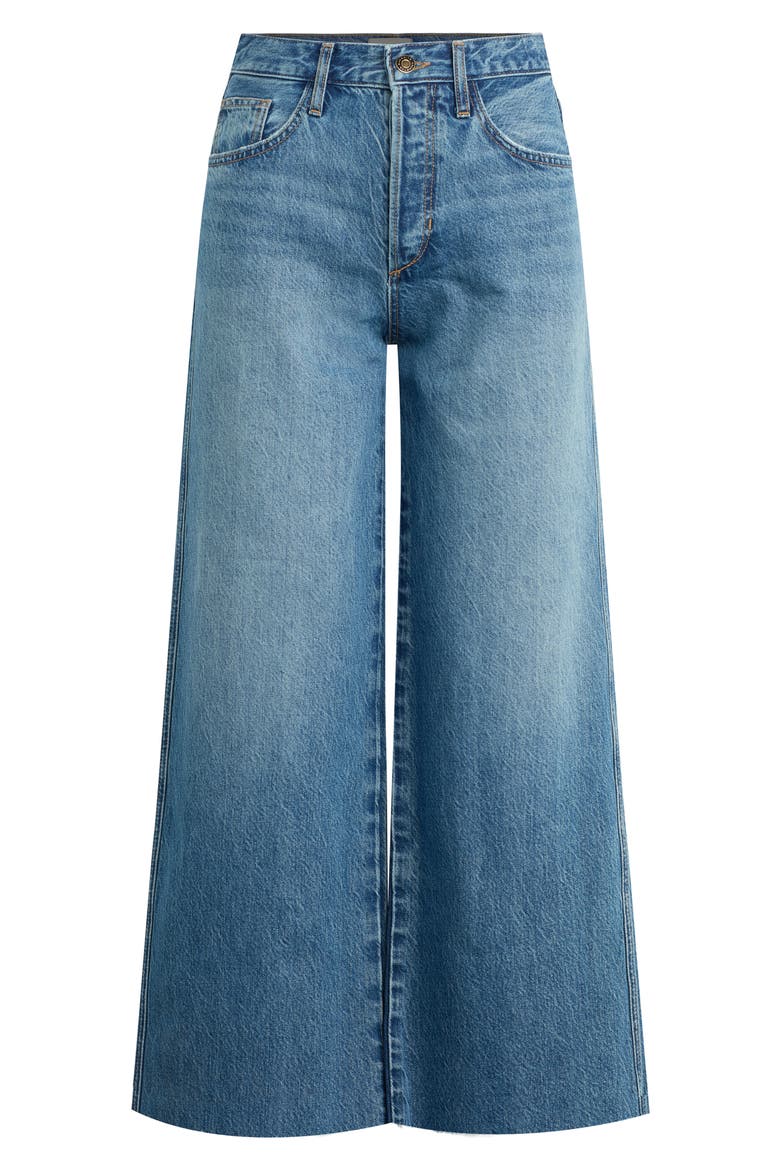 The Masha Raw Hem Super High Waist Crop Wide Leg Jeans, Alternate, color, CORTEZ