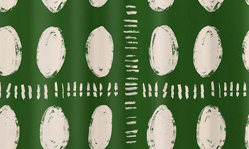 Deny Designs Green Boho Quilt Shower Curtain