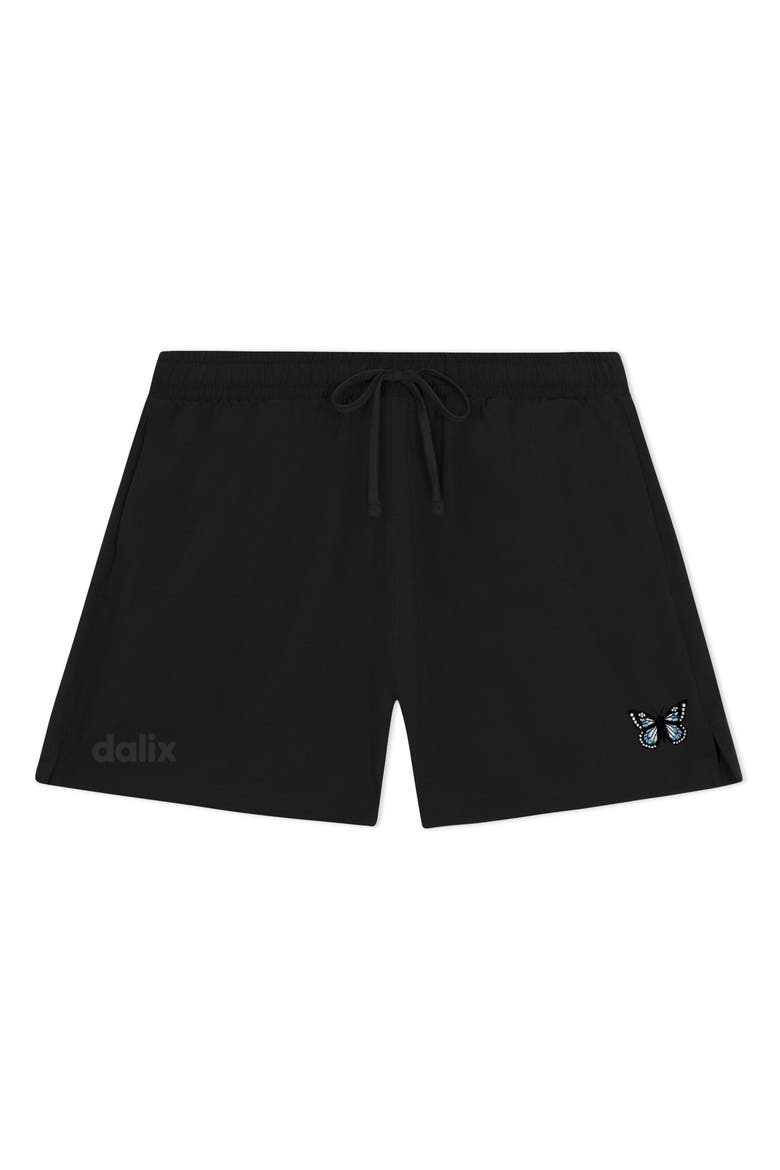 Womens Butterfly Midweight Active Shorts, Main, color, Black