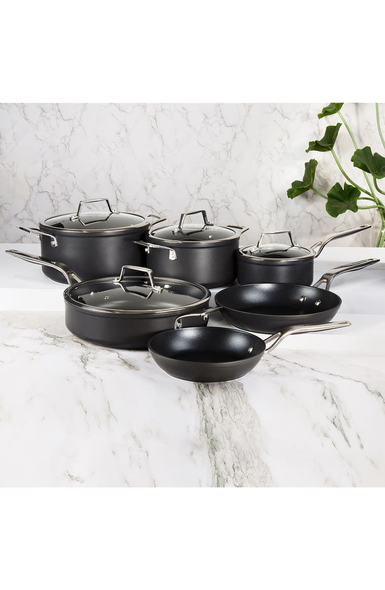 BergHOFF Essentials Hard Anodized 3.3-Quart Nonstick Covered Stockpot, Alternate, color, Black