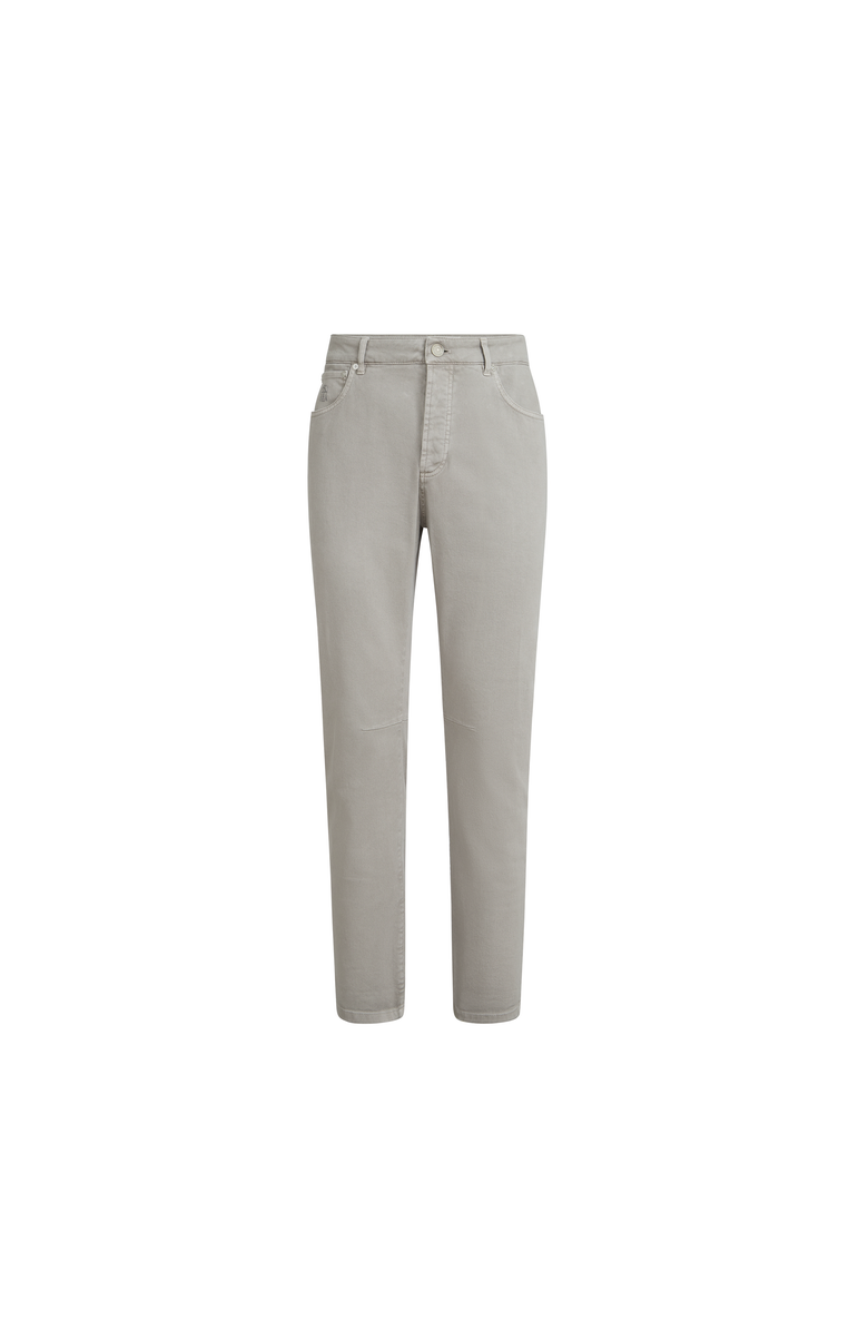 Brunello Cucinelli Garment-dyed denim trousers, Main, color, Light Grey