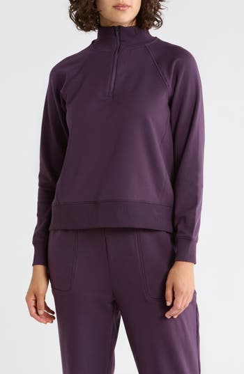 Marika Mia Quarter Zip Sweatshirt In Purple