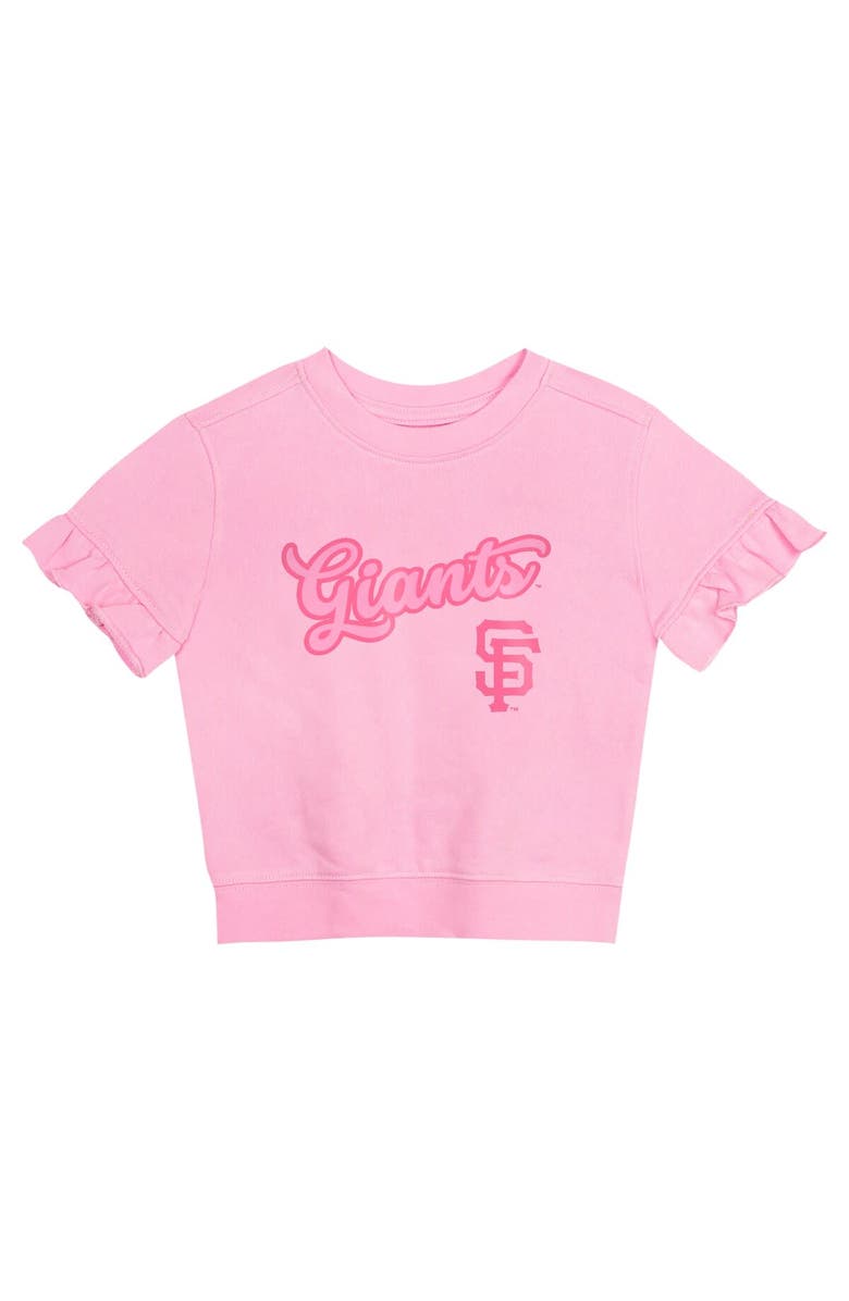 Outerstuff Girls Toddler Fanatics Branded Pink San Francisco Giants Dugout Cute T-Shirt & Shorts Set, Alternate, color,