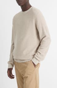 Vince Geometric Jacquard Wool & Cotton Blend Crewneck Sweater