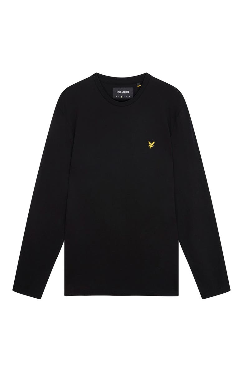 Lyle & Scott Plain Long Sleeve T-Shirt, Alternate, color, Jet Black