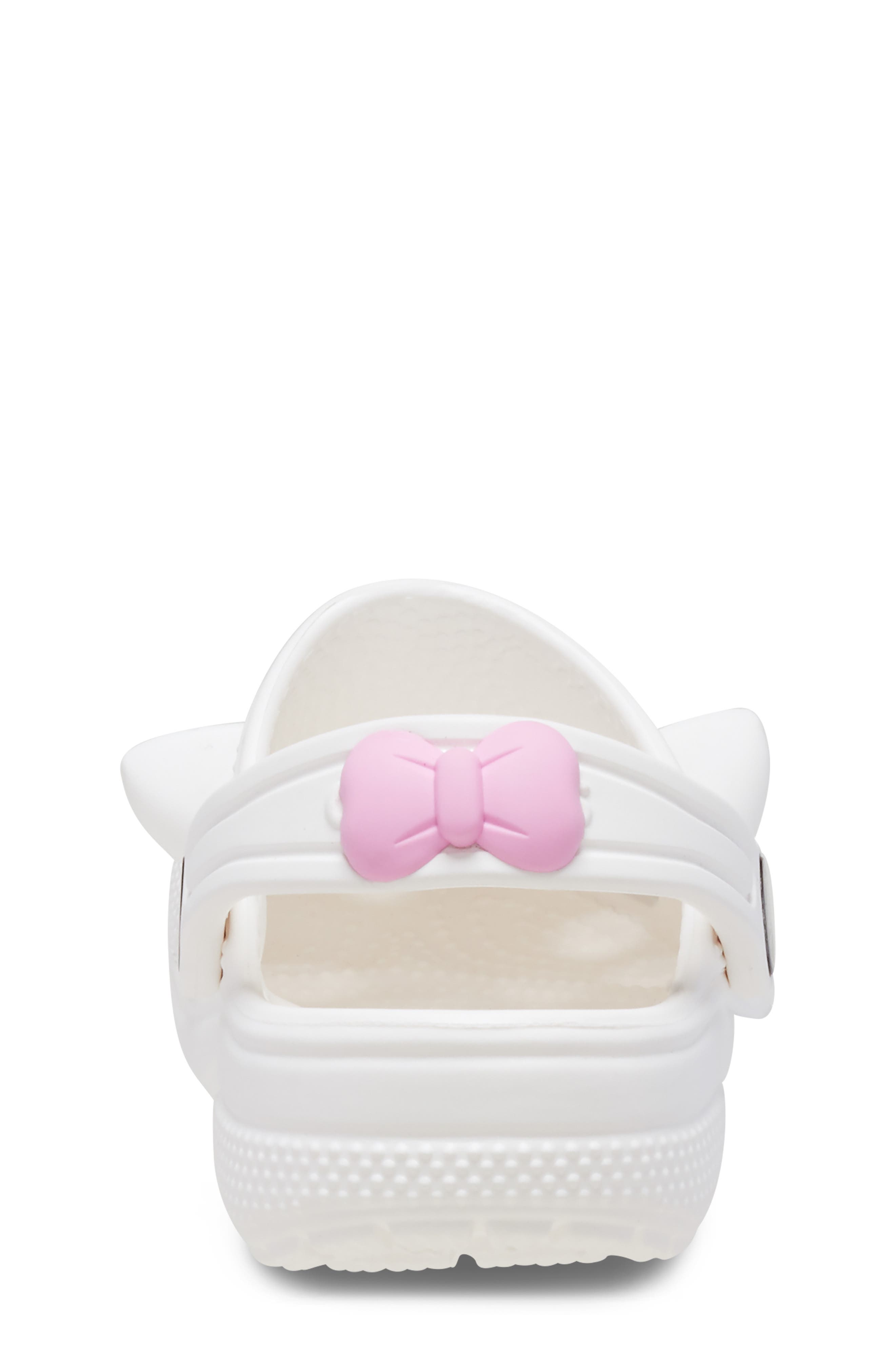 CROCS Kids' Classic I Am Cat Clog, Alternate, color, White/ Pink Tweed