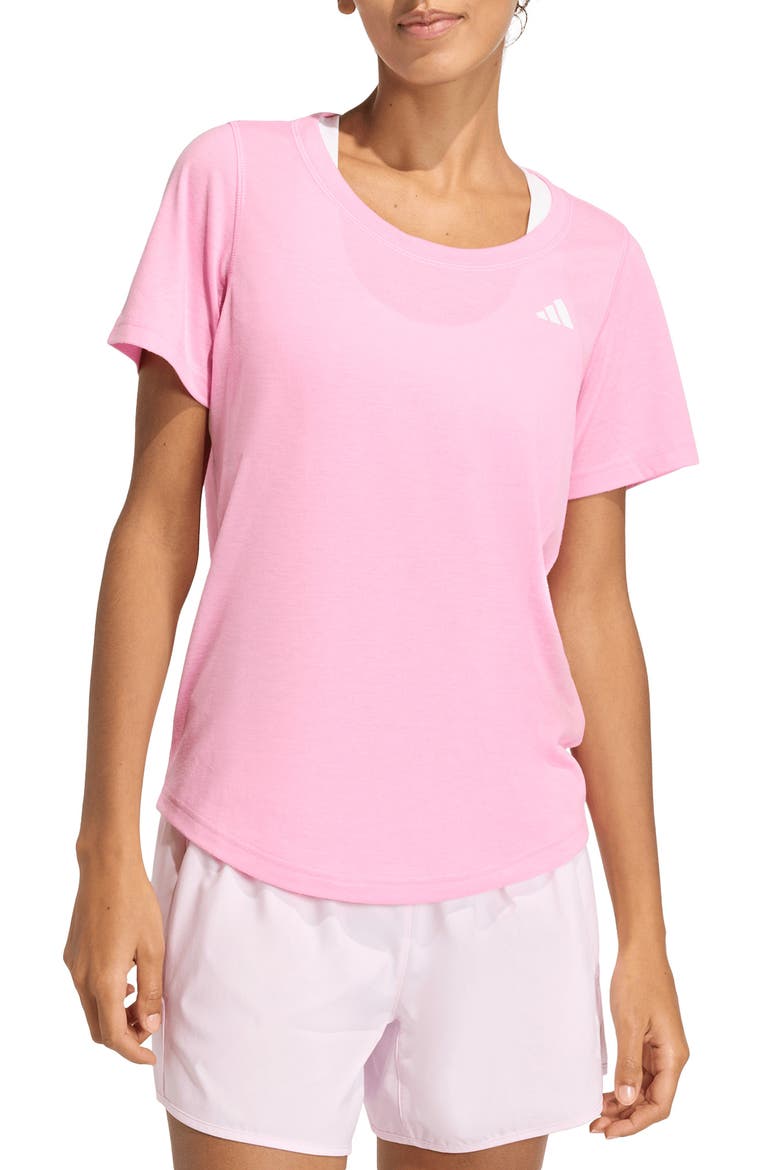 Minimalist Scoop Neck T-Shirt, Main, color, ST TROPIC BLOOM/