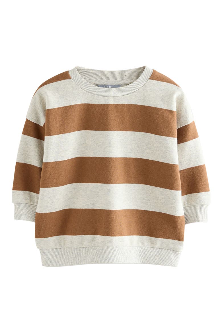 Kids' Stripe Cotton Sweatshirt, Main, color, NEUTRAL