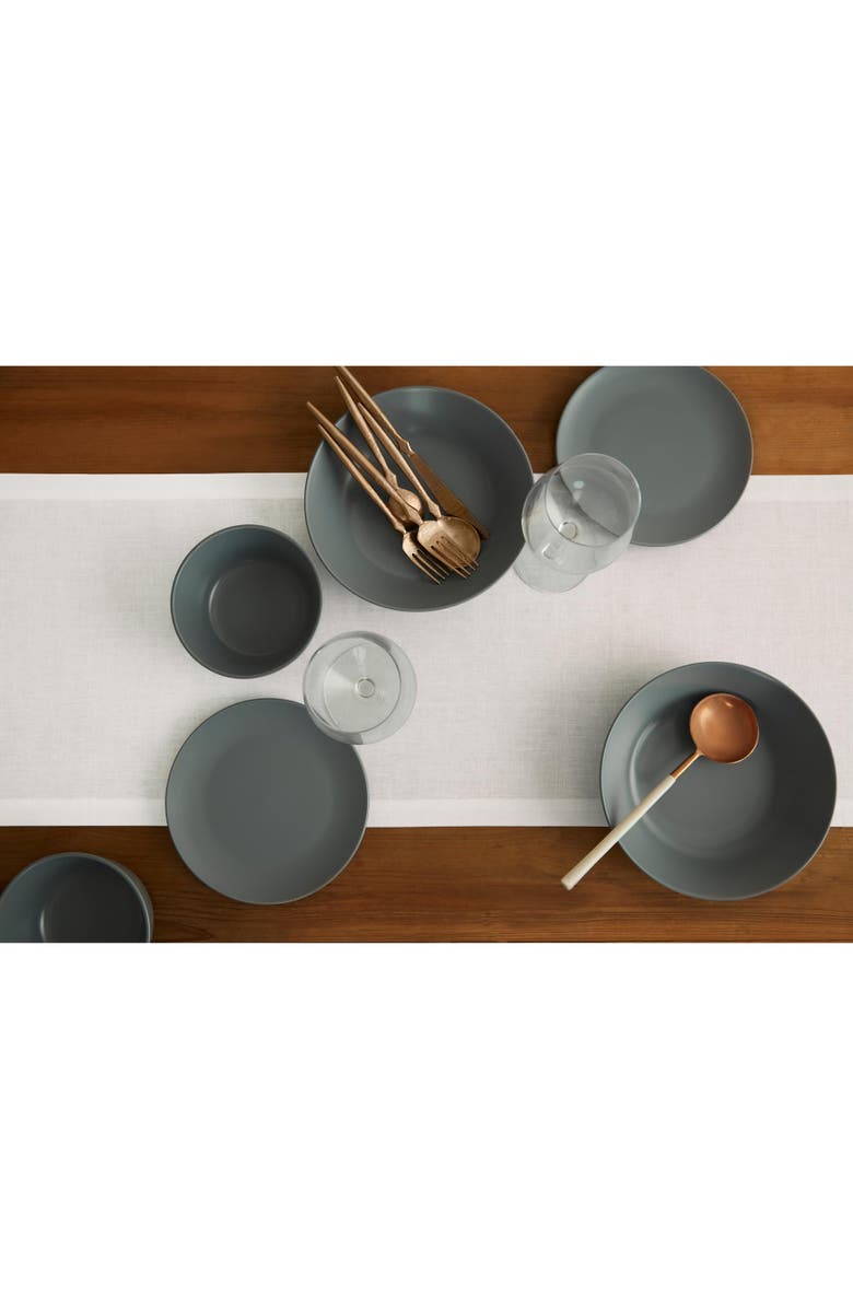 Solino Home Linen Table Runner - Twisted Fringe, Alternate, color, White