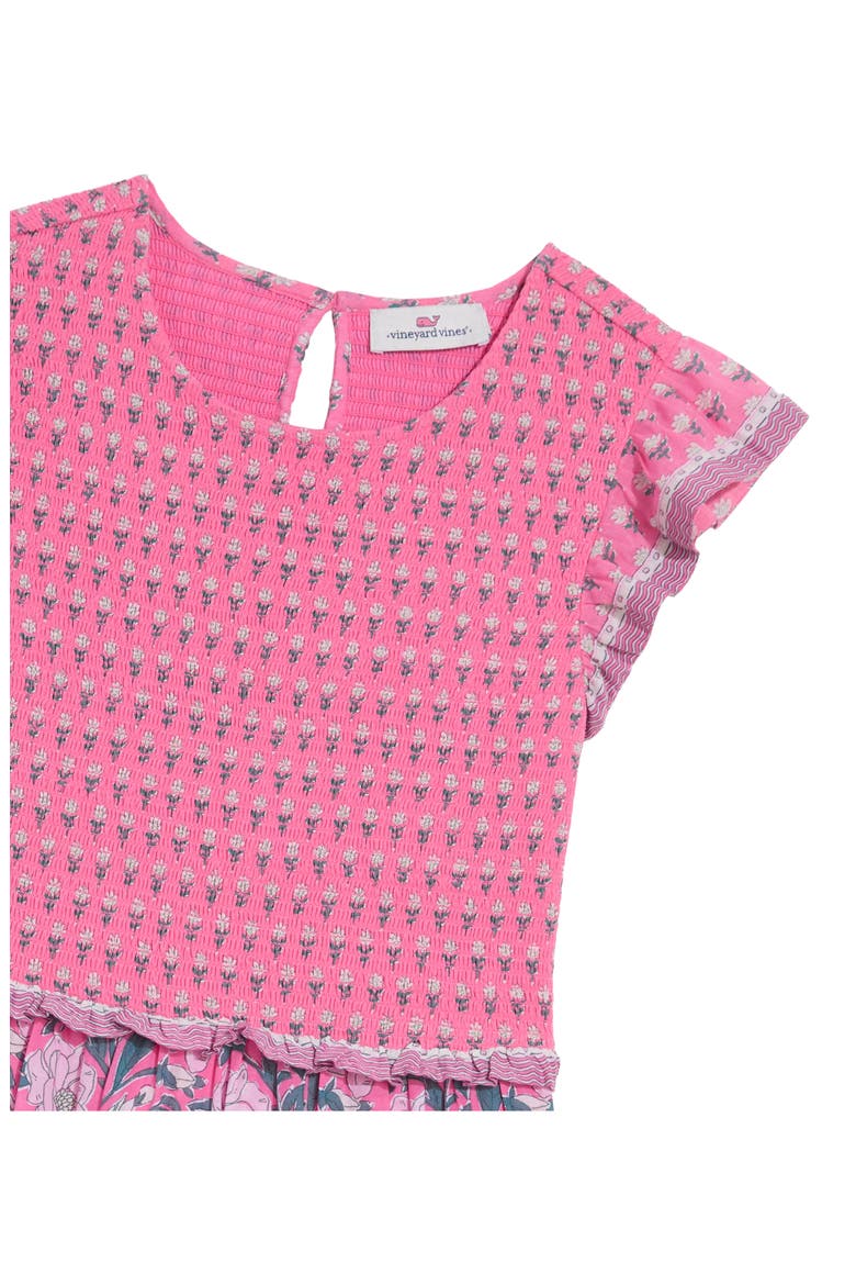 Kids' Ellen Smocked Tiered Dress, Alternate, color, CUTTY PINK MAGNOLIA