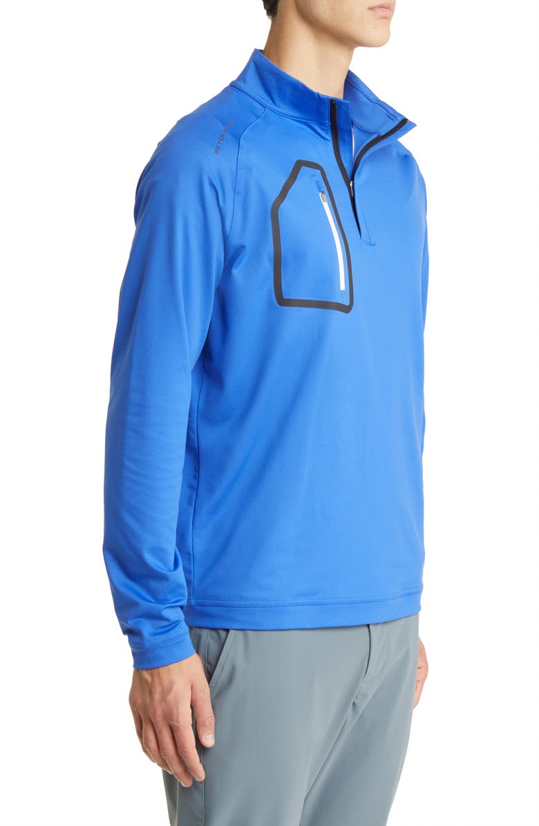 Peter Millar Forge Performance Quarter Zip Pullover, Alternate, color, Sapphire