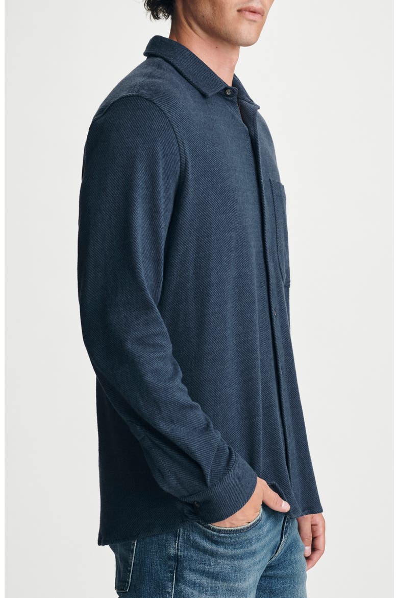 Textured Button Up Shirt, Alternate, color, NAVY