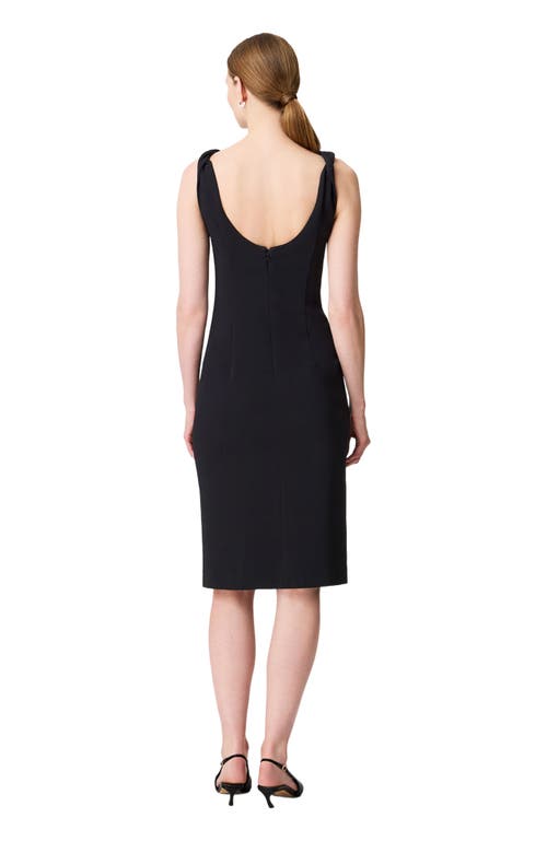 Another Tomorrow Twist Bias Dress In Black