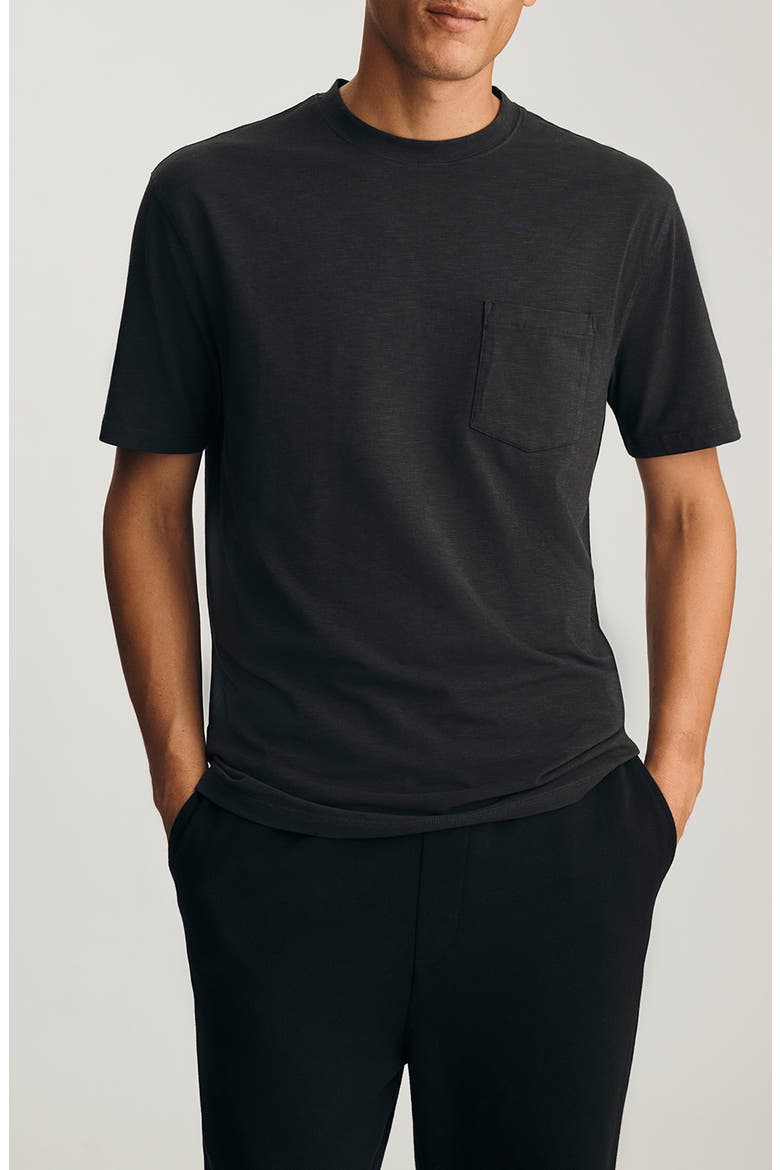 Slub Jersey Pocket T-Shirt, Main, color, PIRATE BLACK