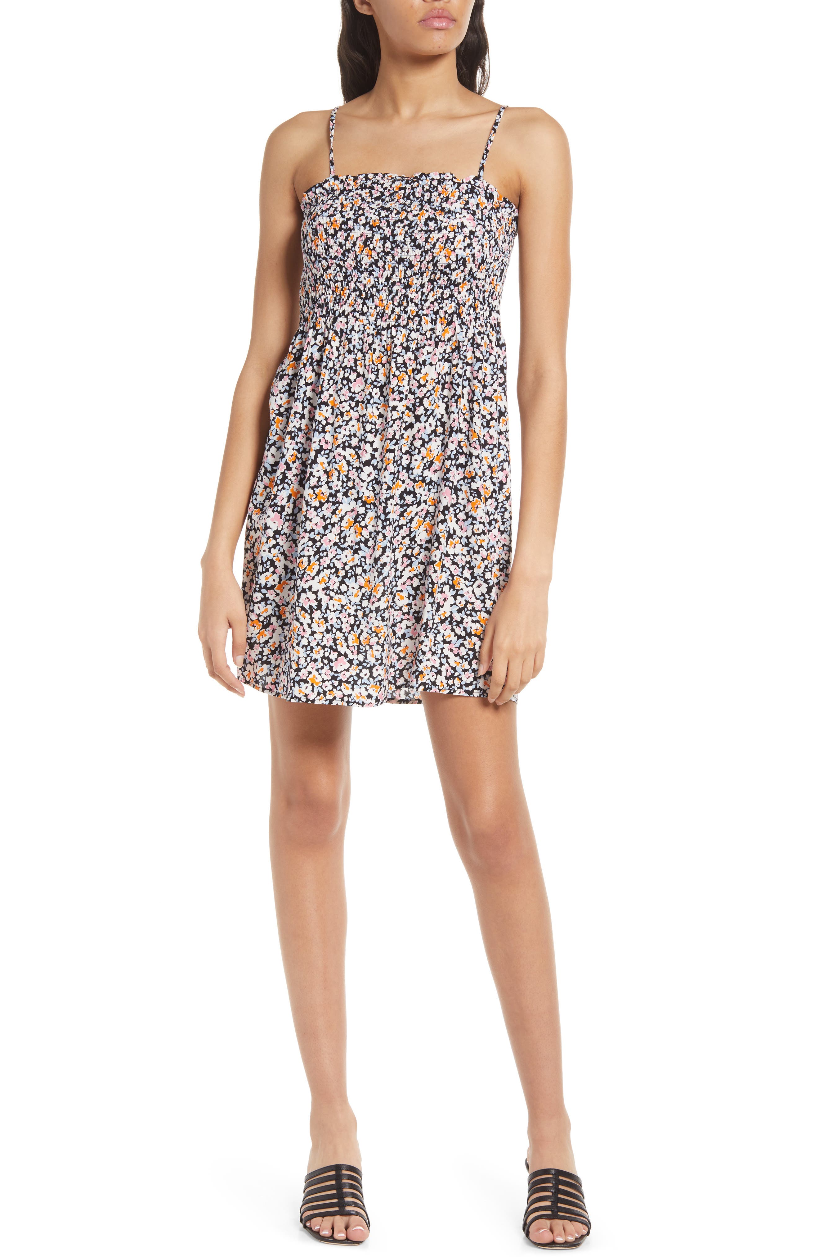 VERO MODA Ola Smocked Floral Minidress