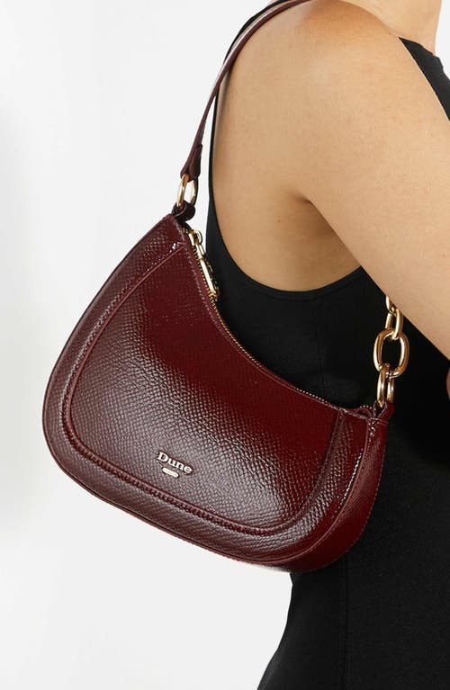 Dune London Direction Faux Leather Shoulder Bag In Purple