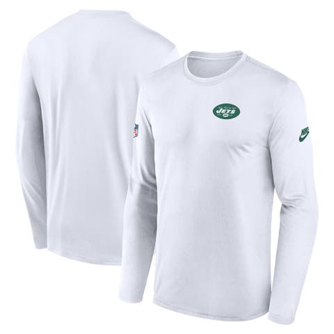 Men's Nike White New York Jets Legend Small Logo Performance Long Sleeve T-Shirt