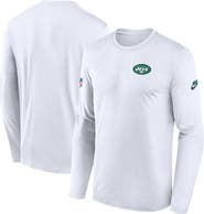 Nike Men's Nike White New York Jets Legend Small Logo Performance Long Sleeve T-Shirt