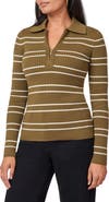 Scotch & Soda Stripe Zip Polo Sweater
