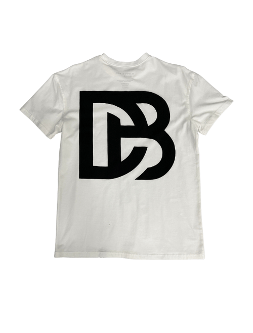 Dapper Boi White Db Drop Shoulder Tee In White