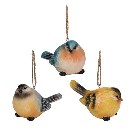 Song Birds Ornament Set of 3