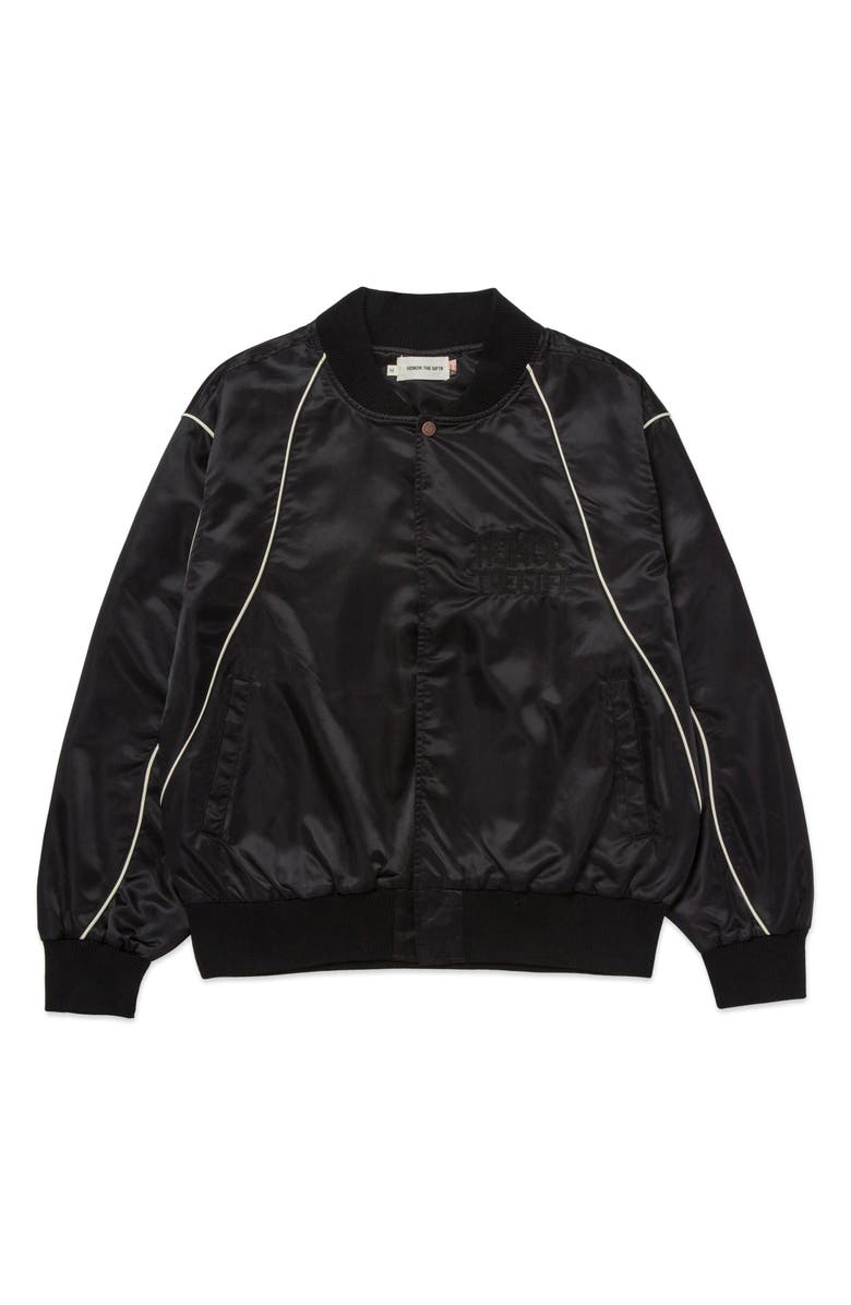 HONOR THE GIFT Satin Bomber Jacket, Main, color,