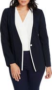 Chaus One-Button Contrast Trim Jacket