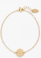 Nashelle Initial Mini Disc Bracelet