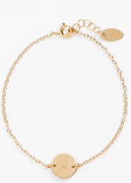 Nashelle Initial Mini Disc Bracelet