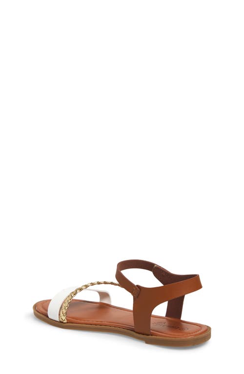 Extreme By Eddie Marc Kids' Metallic Twist Sandal In White