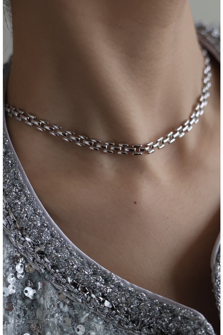 Rome Chain Necklace, Alternate, color, Silver
