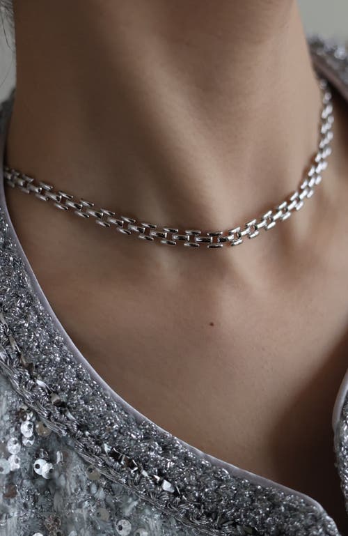 Rc Retro Chic Rome Chain Necklace In Silver