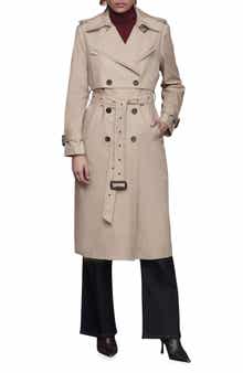 Avec Les Filles Layered Cotton Blend Trench Coat