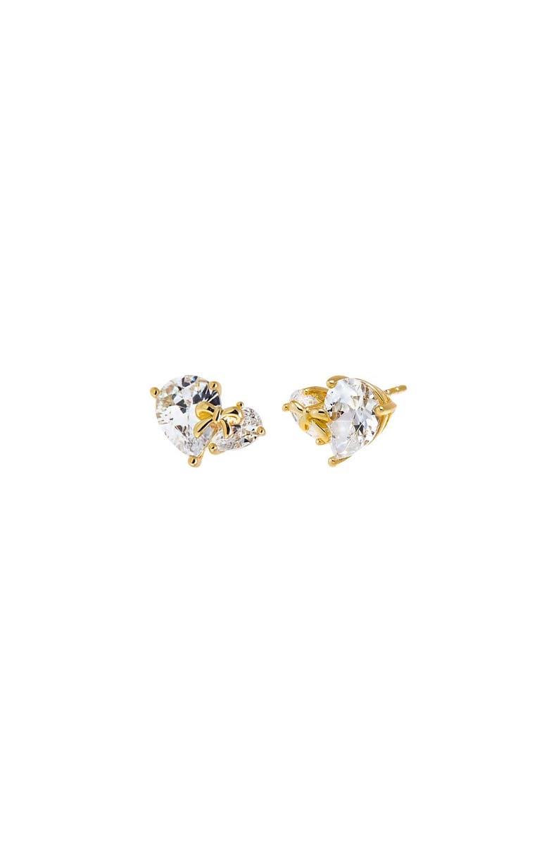 BY ADINA EDEN Double Teardrop W/ Bow Motif Stud Earring, Main, color, 