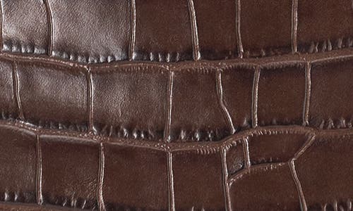 Staud Mini Maude Croc Embossed Leather Carryall In Brown