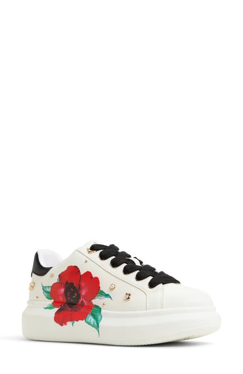 【ALDO】落書きデザイン★厚底★脚長効果★ロートップスニーカー ALDO(アルド) スニーカー(レディース) - 海外通販のBUYMA