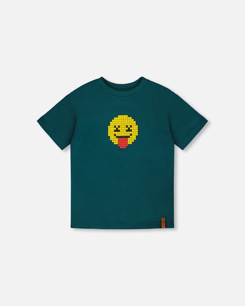 Organic Cotton Jersey Smiley Face Graphic T-Shirt (Toddler, Little Kid & Big Kid)