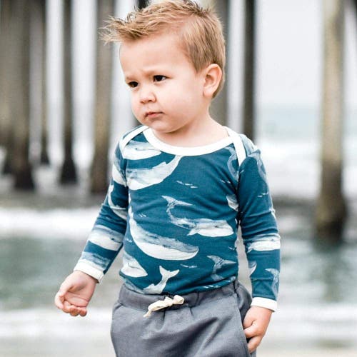 Milkbarn Long Sleeve One Piece In Blue