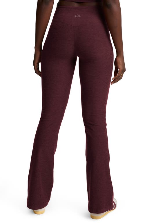Beyond Yoga Space Dye High Waist Bootcut Leggings In Burgundy